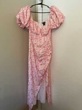 PrettyLittleThing Pink Floral Dress